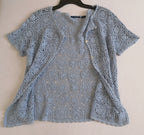 Vestido holgado de algodón con blusa tipo crochet