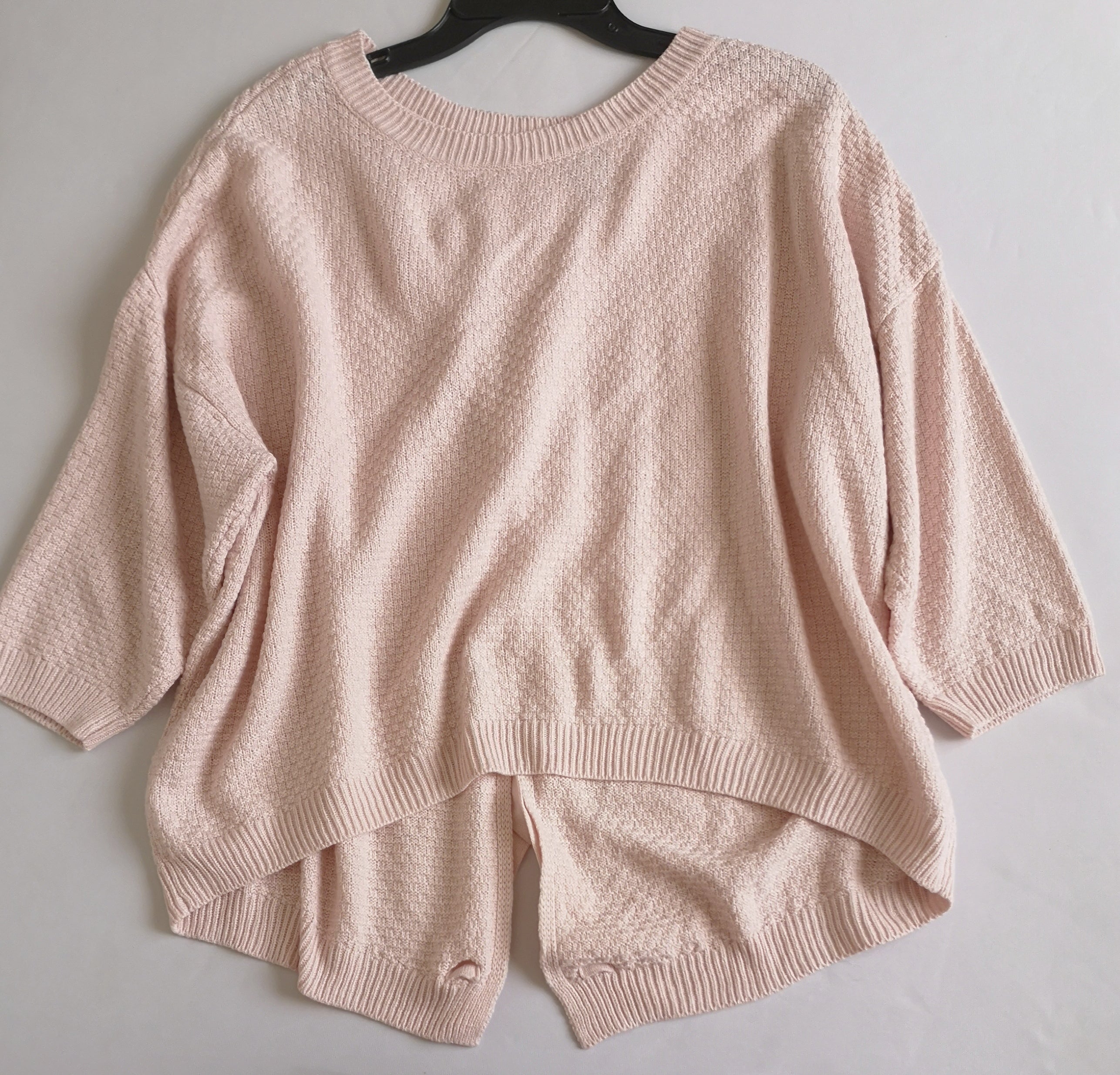 Blusa tejida con cintas atrás con jeans ⚓