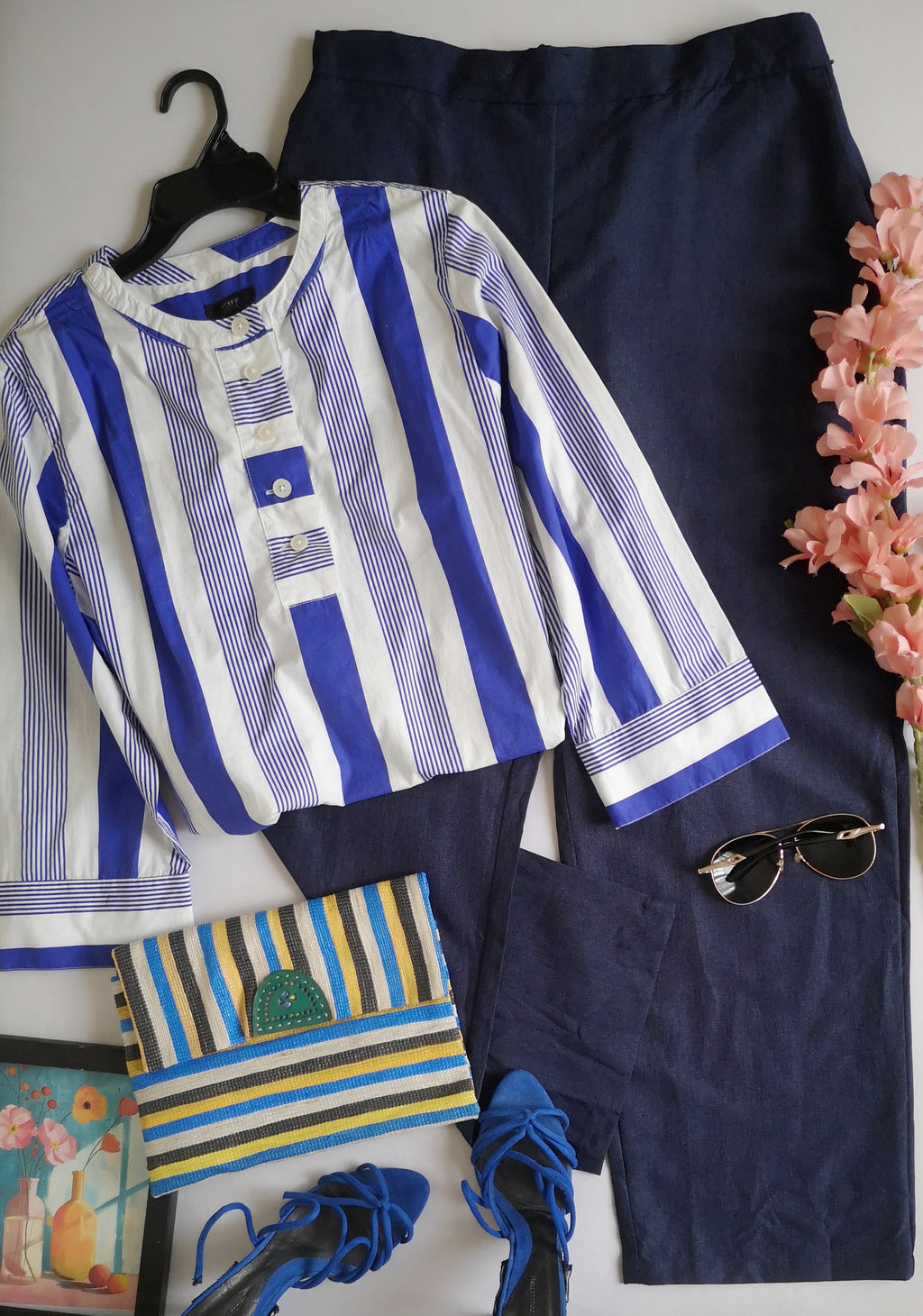 Pantalón ancho de abajo con blusa tipo túnica ⚓