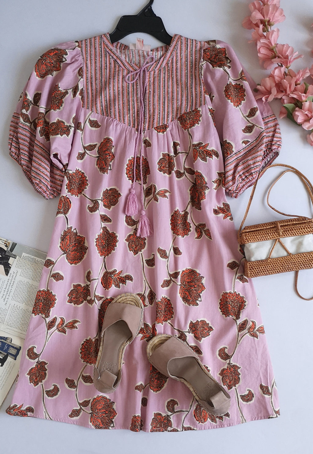 Vestido holgado de algodón