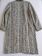 Chaqueta larga tipo tweed