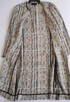 Chaqueta larga tipo tweed