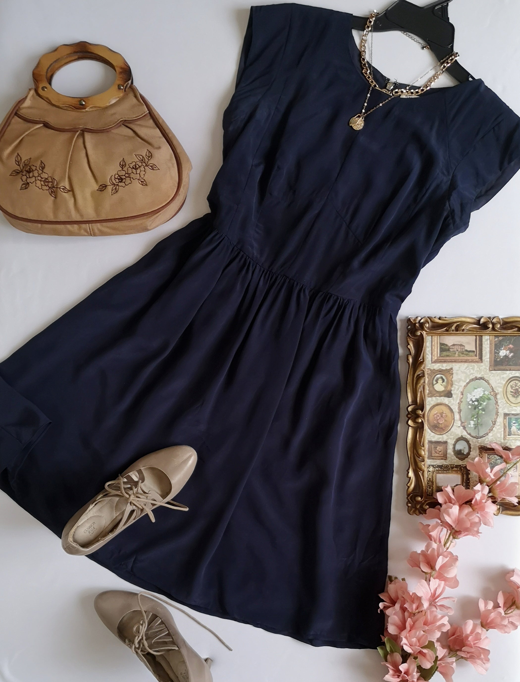 Vestido de seda manga corta ❤️