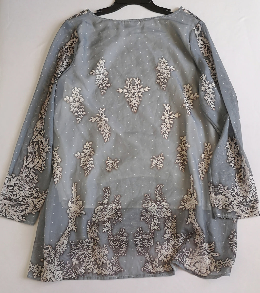 Blusa larga de chifon