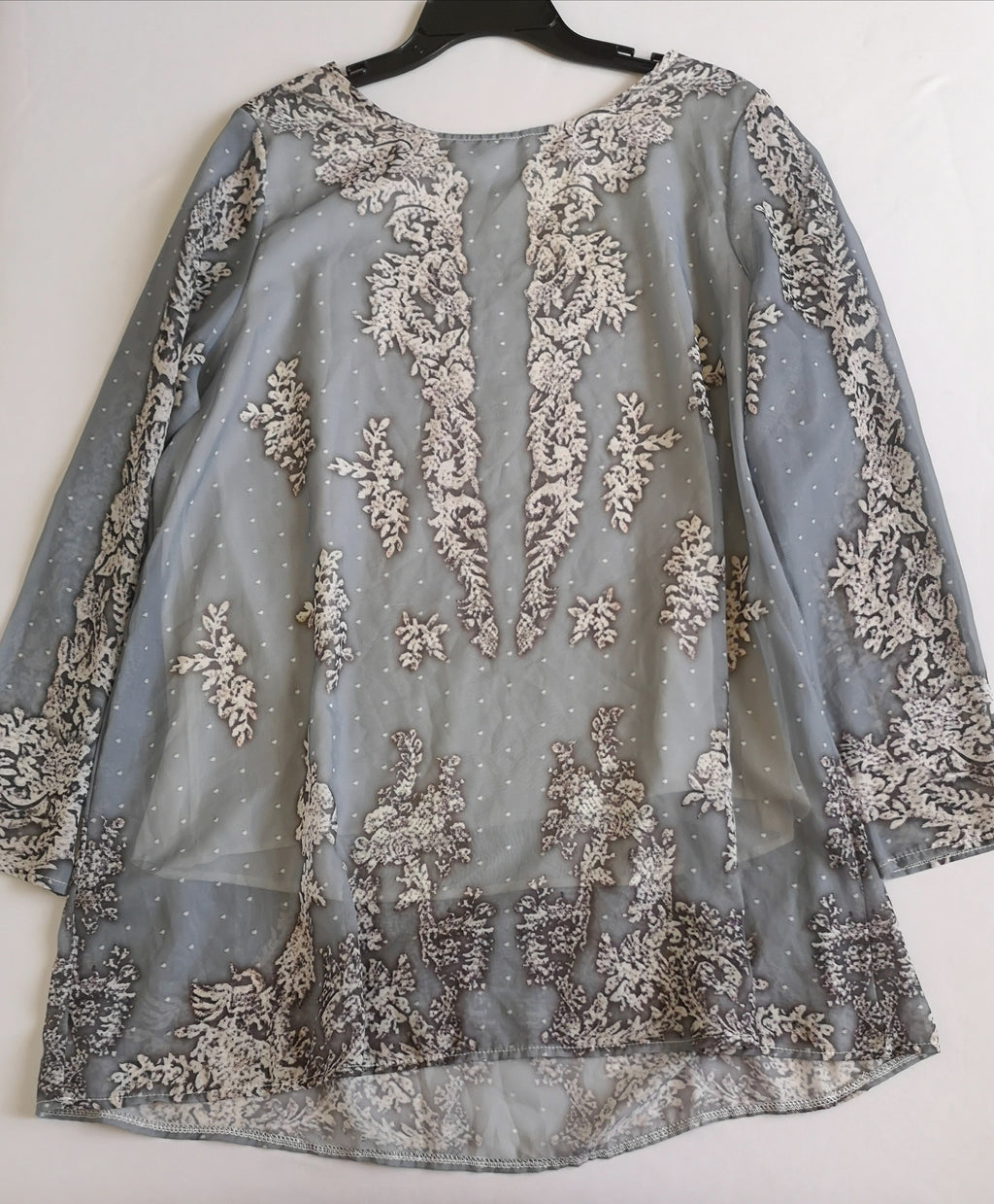 Blusa larga de chifon