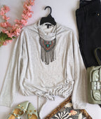 Blusa con cinta abajo