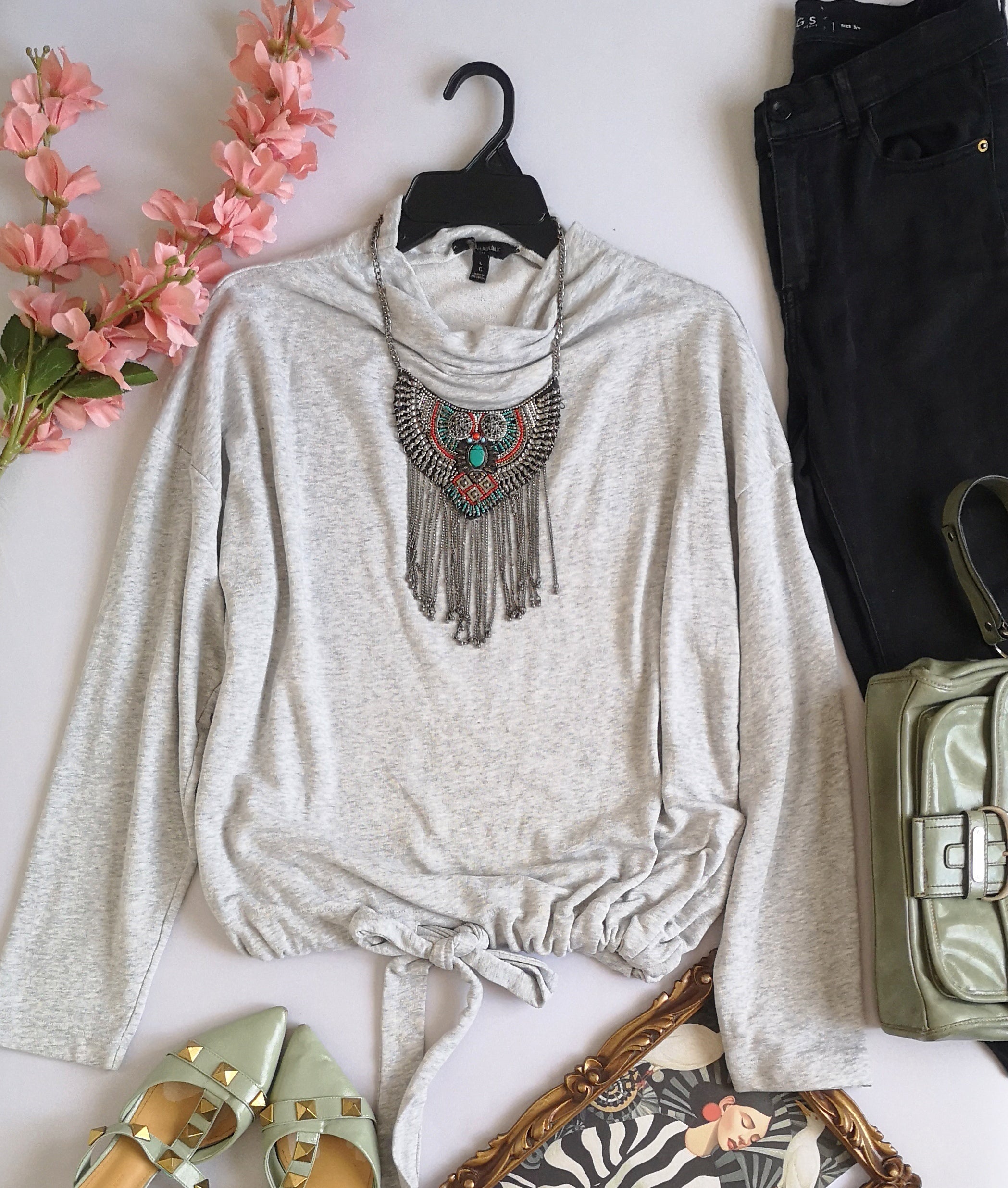 Blusa con cinta abajo
