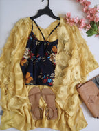 Blusa de tirantes con kimono