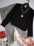 Blusa cuello en V con pantalón tipo pans suave 💙
