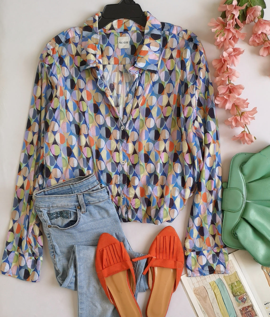 Blusa larga de algodón