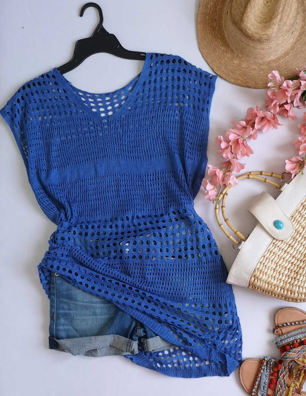 Blusa larga tejida