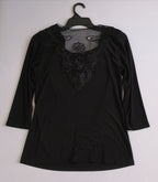 Falda de tul con blusa cuello drapeado