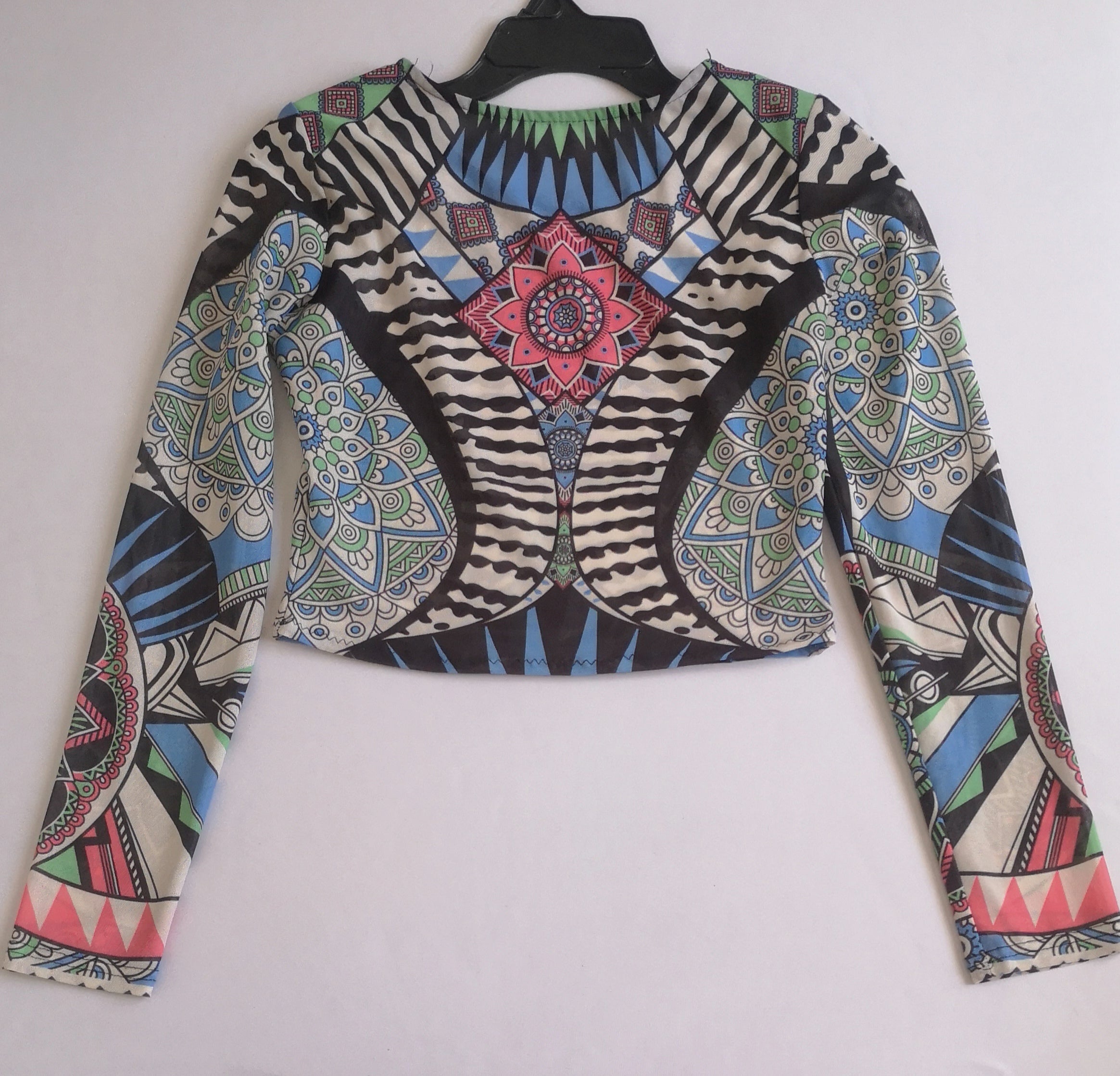 Falda bombacha con blusa crop