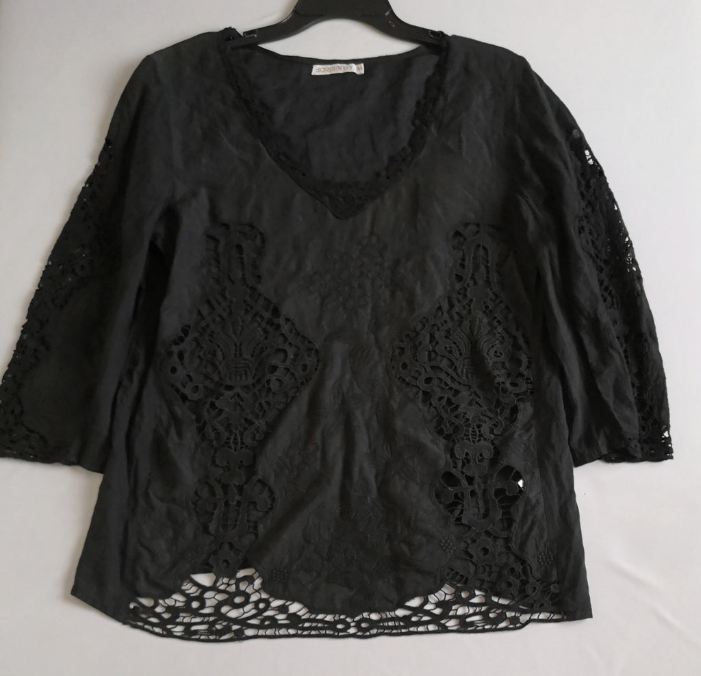 Palazzo corrugado con blusa bordada