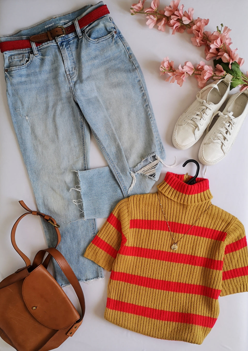 Blusa tejida con jeans boyfriend ❤️
