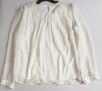 Blusa con adorno adelante y falda midi de algodón