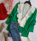 Blusa de chifon con cardigan 💙