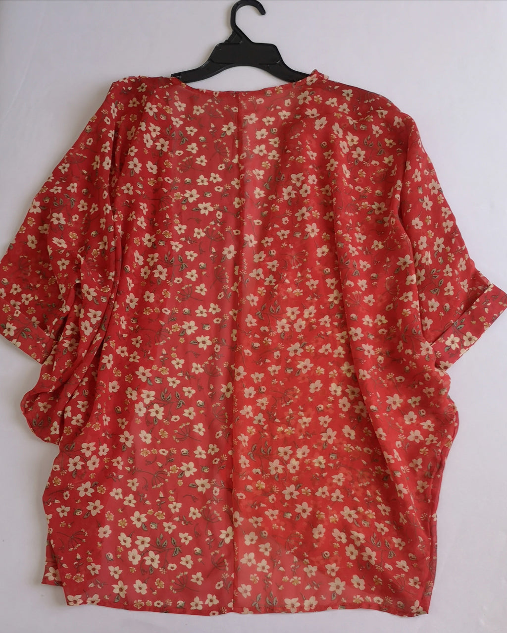 Kimono de chifon con falda de encaje ⚓