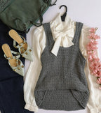 Blusa tejida tipo chaleco