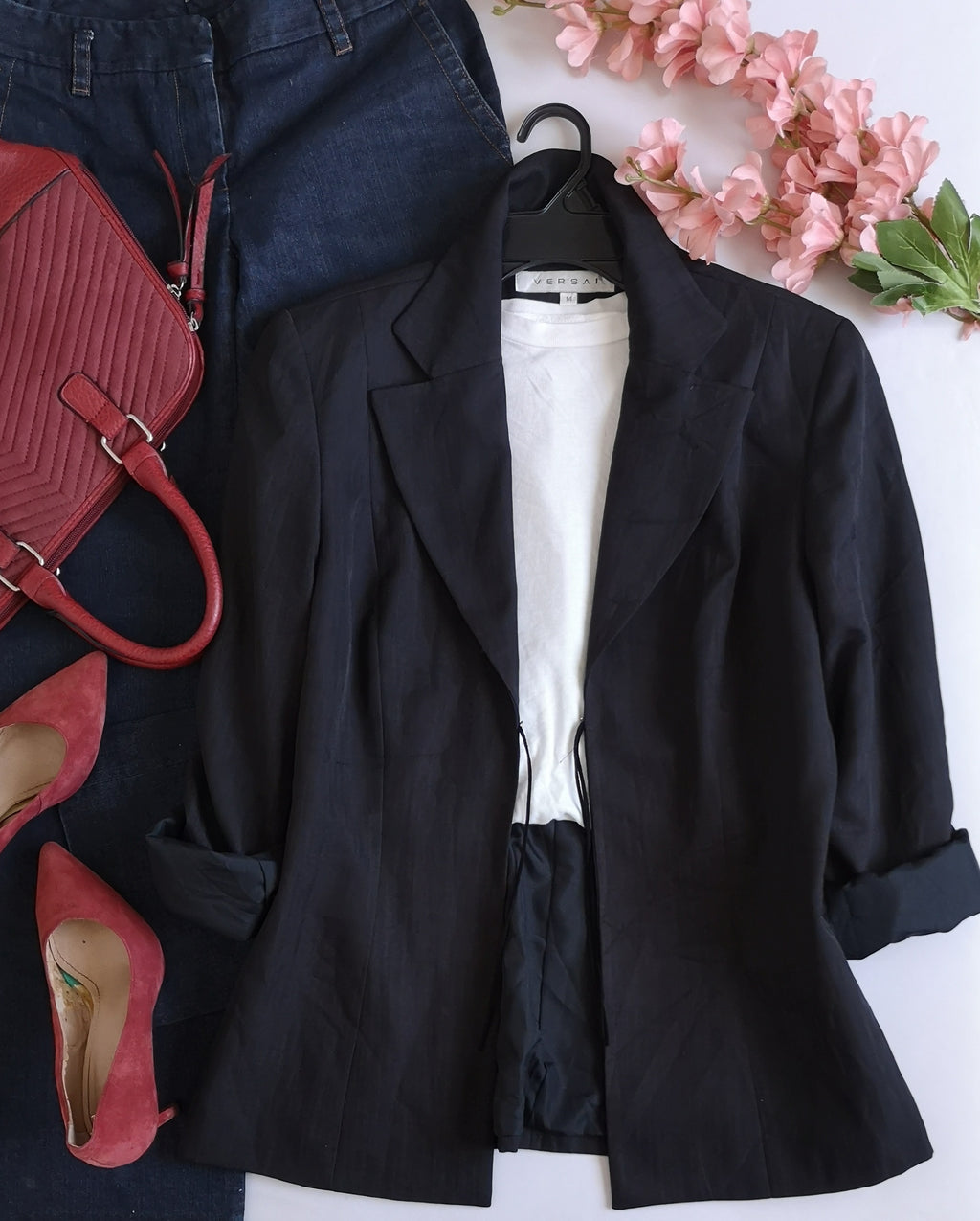 Blazer con cintas adelante