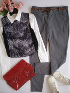 Pantalón con bolsas y blusa tipo chaleco