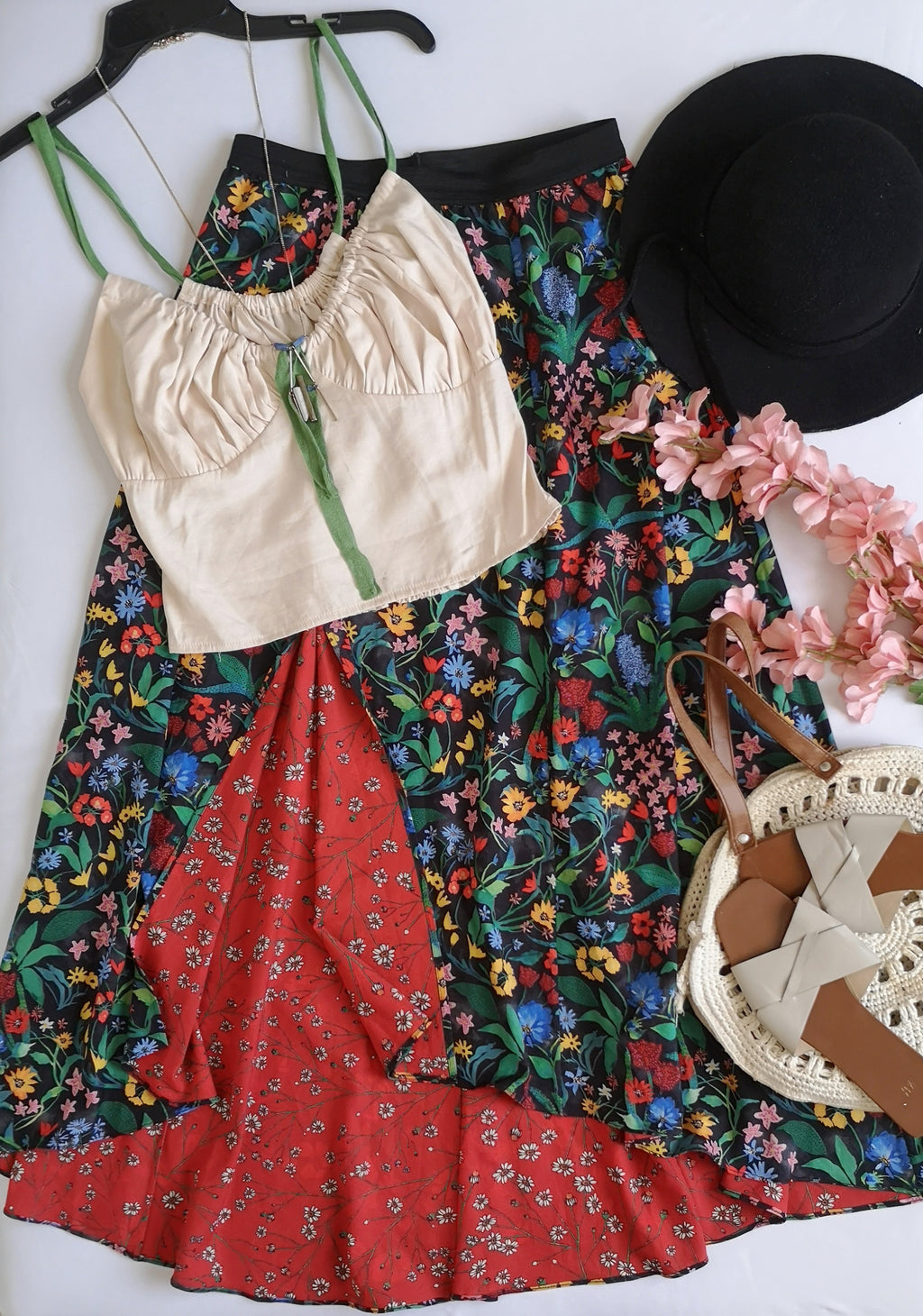 Falda reversible con top