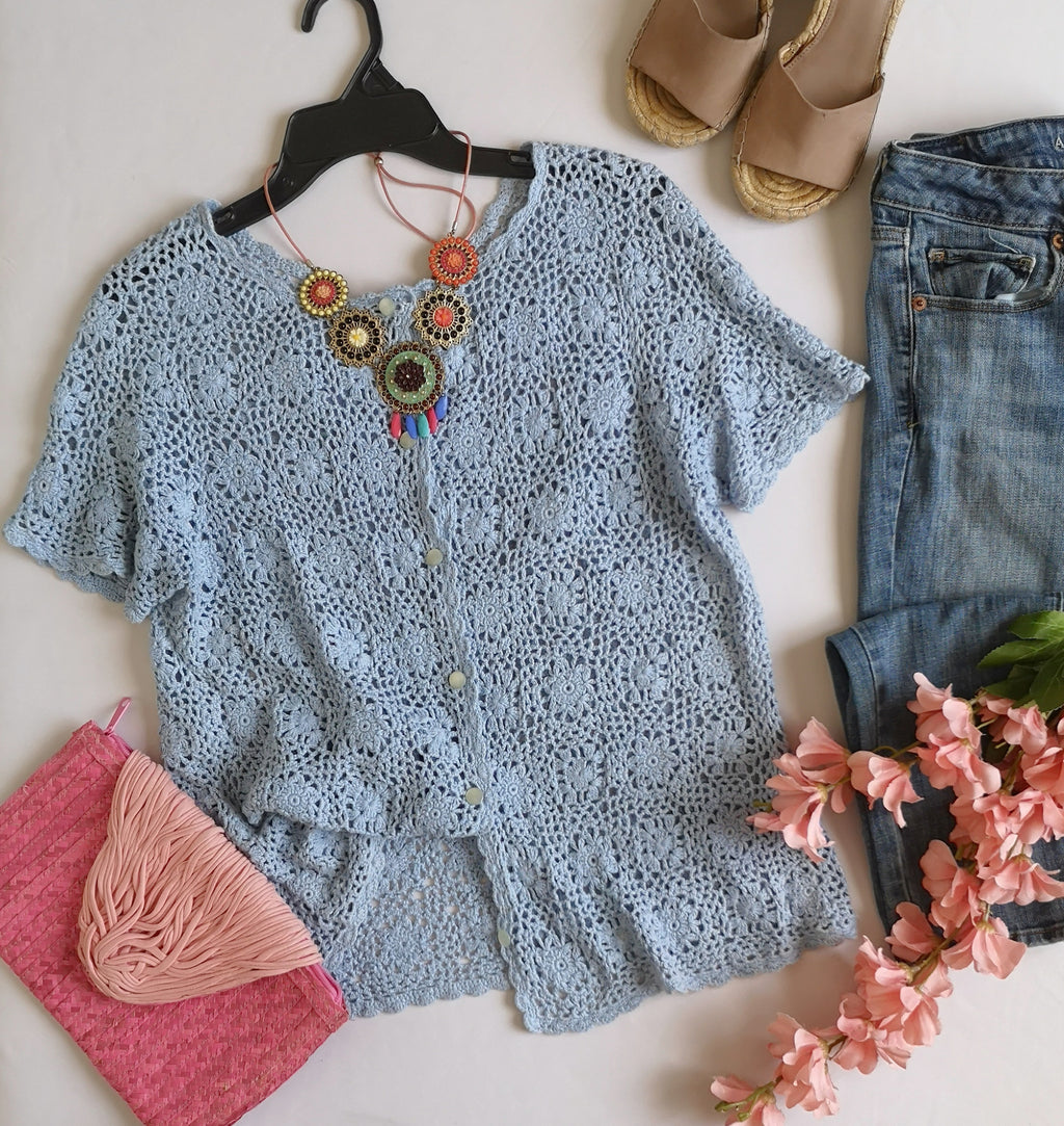 Blusa tipo crochet