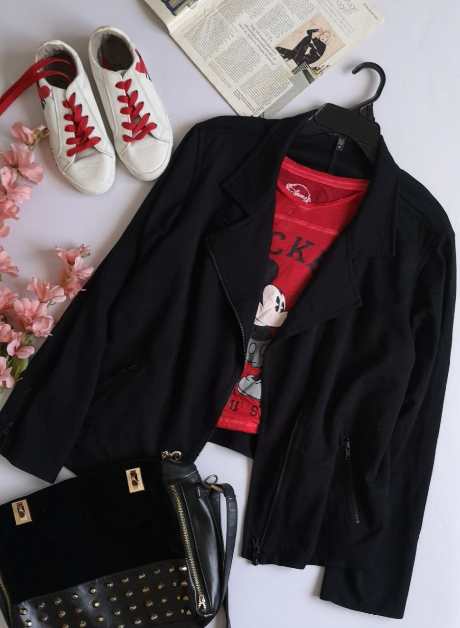 Chaqueta traslapada con Zipper