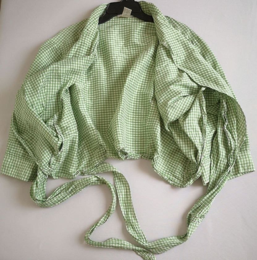 Blusa traslapada de seda  con pantalón cintura alta ⚓