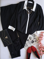 Blusa y pantalón semiformal con moñas abajo ⚓