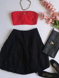 Top strapless con falda globo ❤️
