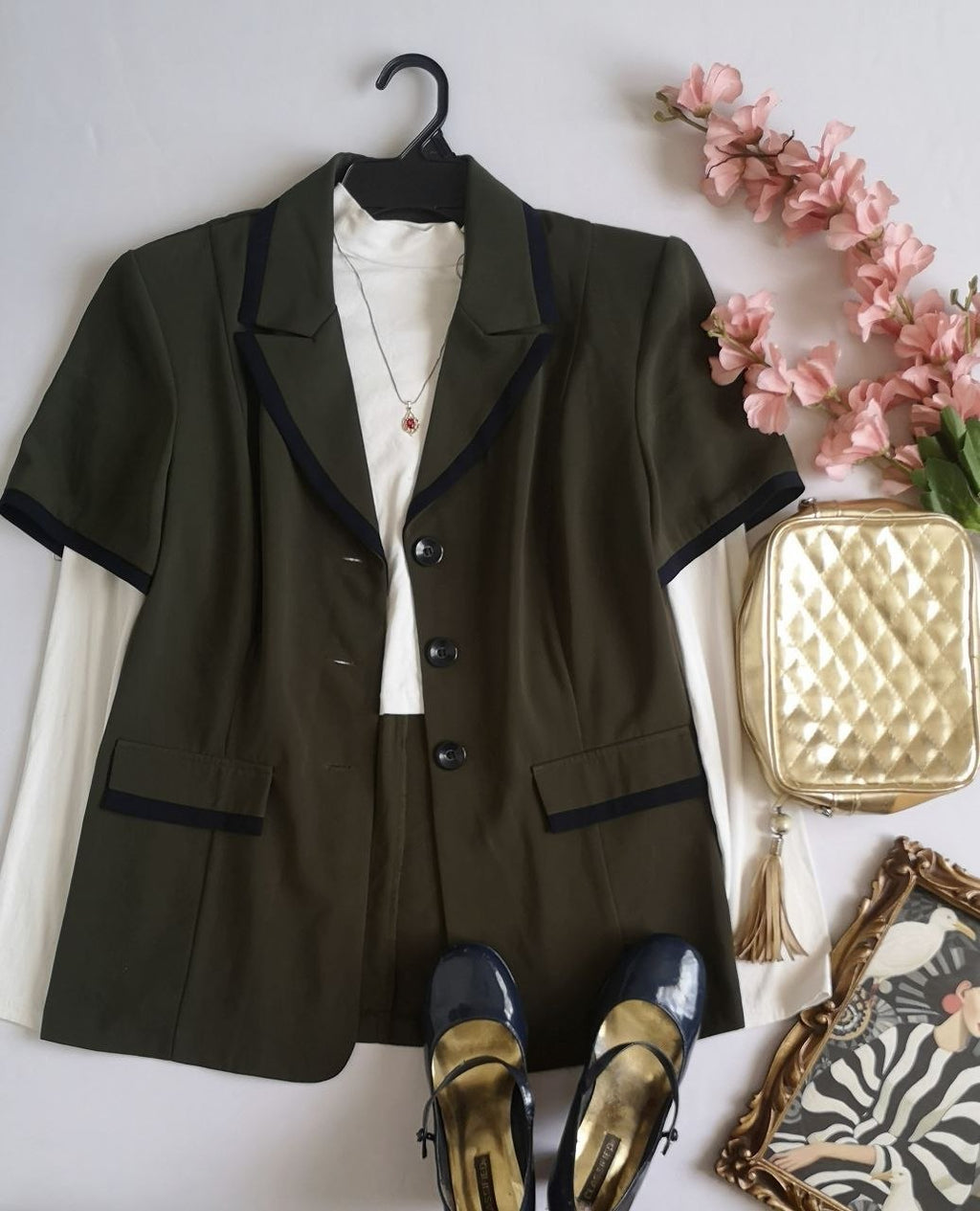 Blazer manga corta