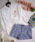 Short con bolsas y blusa mangas bombachas ⚓