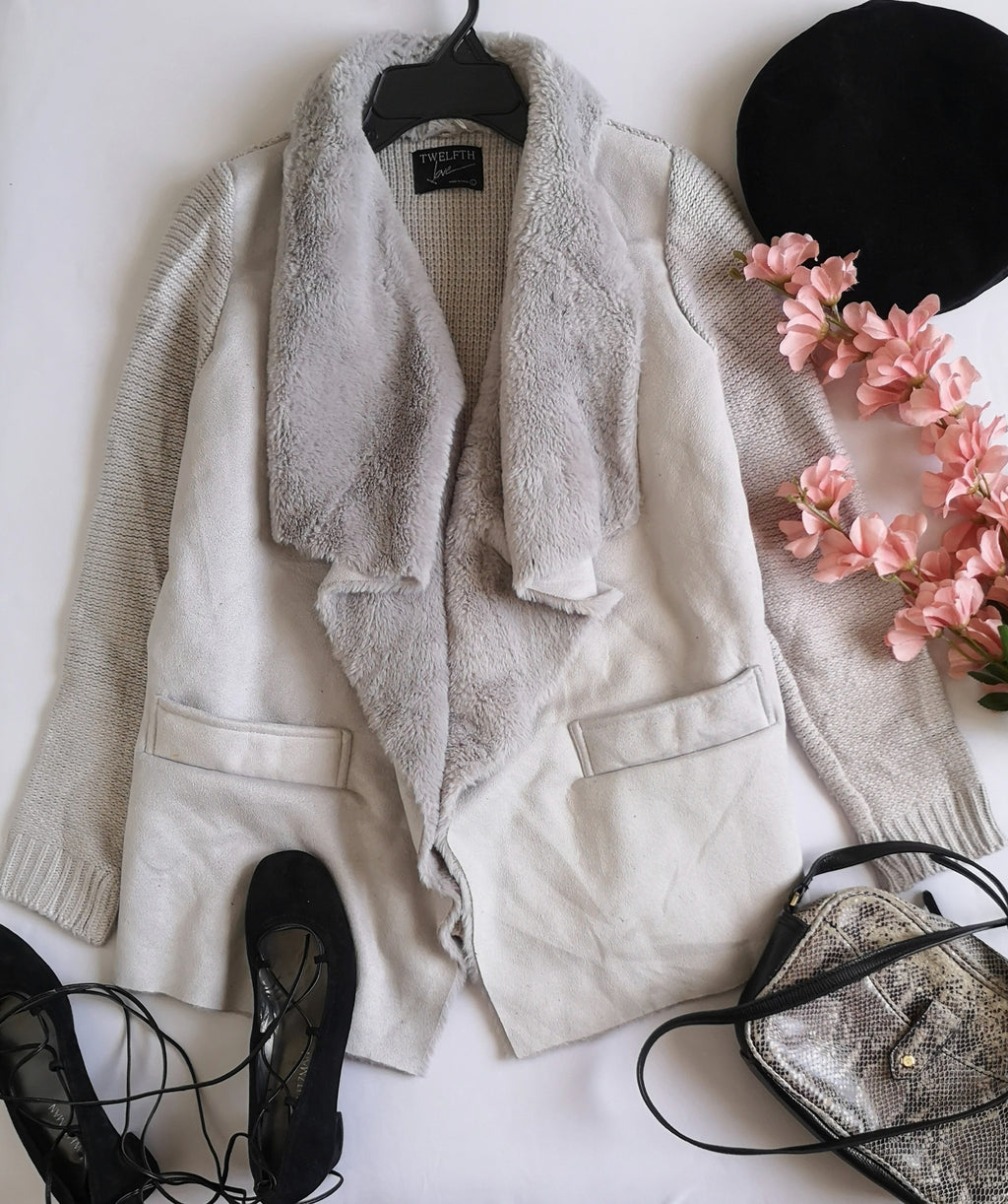 Chaqueta tejida de atrás