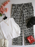 Pantalón tipo pans y blusa tejida