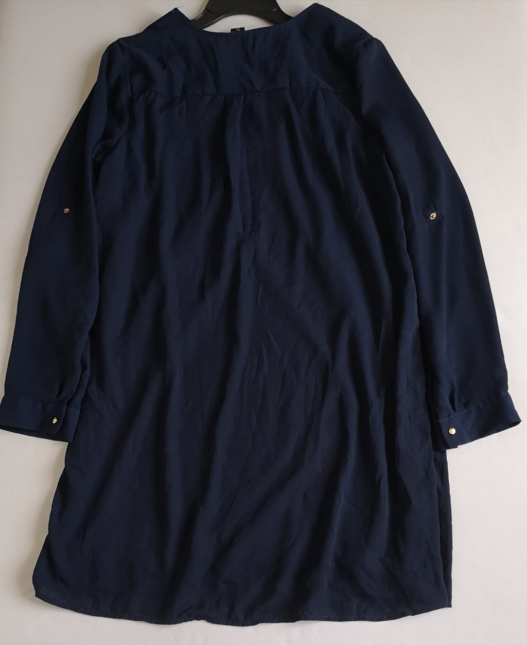 Vestido de chifon con zipper adelante