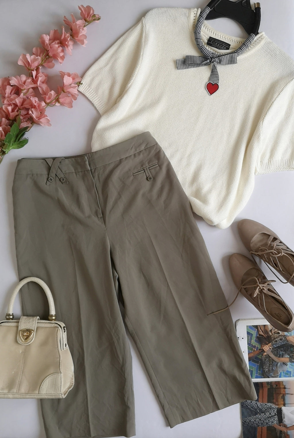 Pantalón tipo Culotte y blusa tejida ❤️