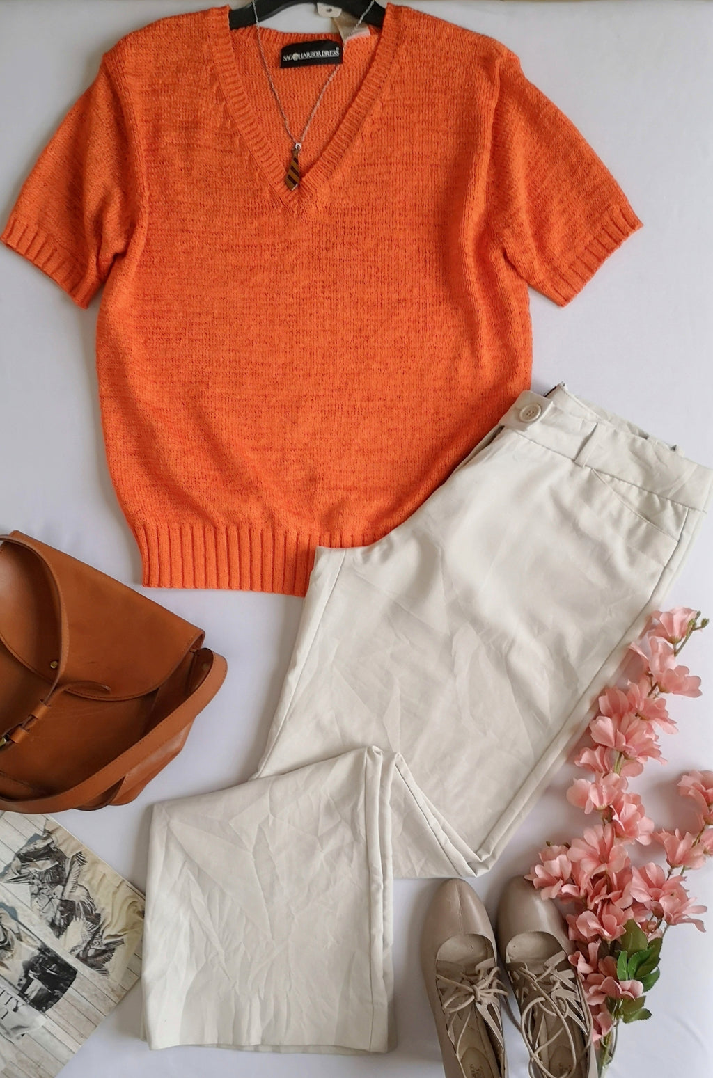 Blusa tejida con pantalón Campana