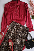 Blusa mangas princesa con pantalón stresh
