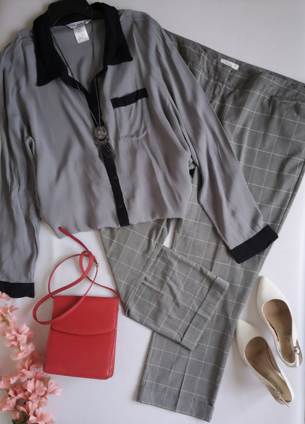 Blusa tela suave con pantalón corte recto ❤️