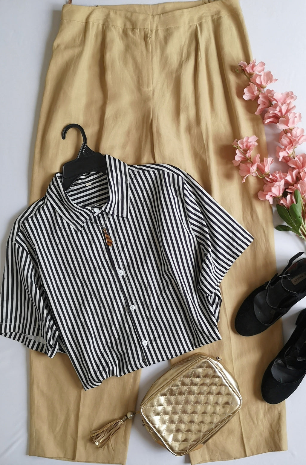 Pantalón nuevo semiformal con blusa corta ⚓