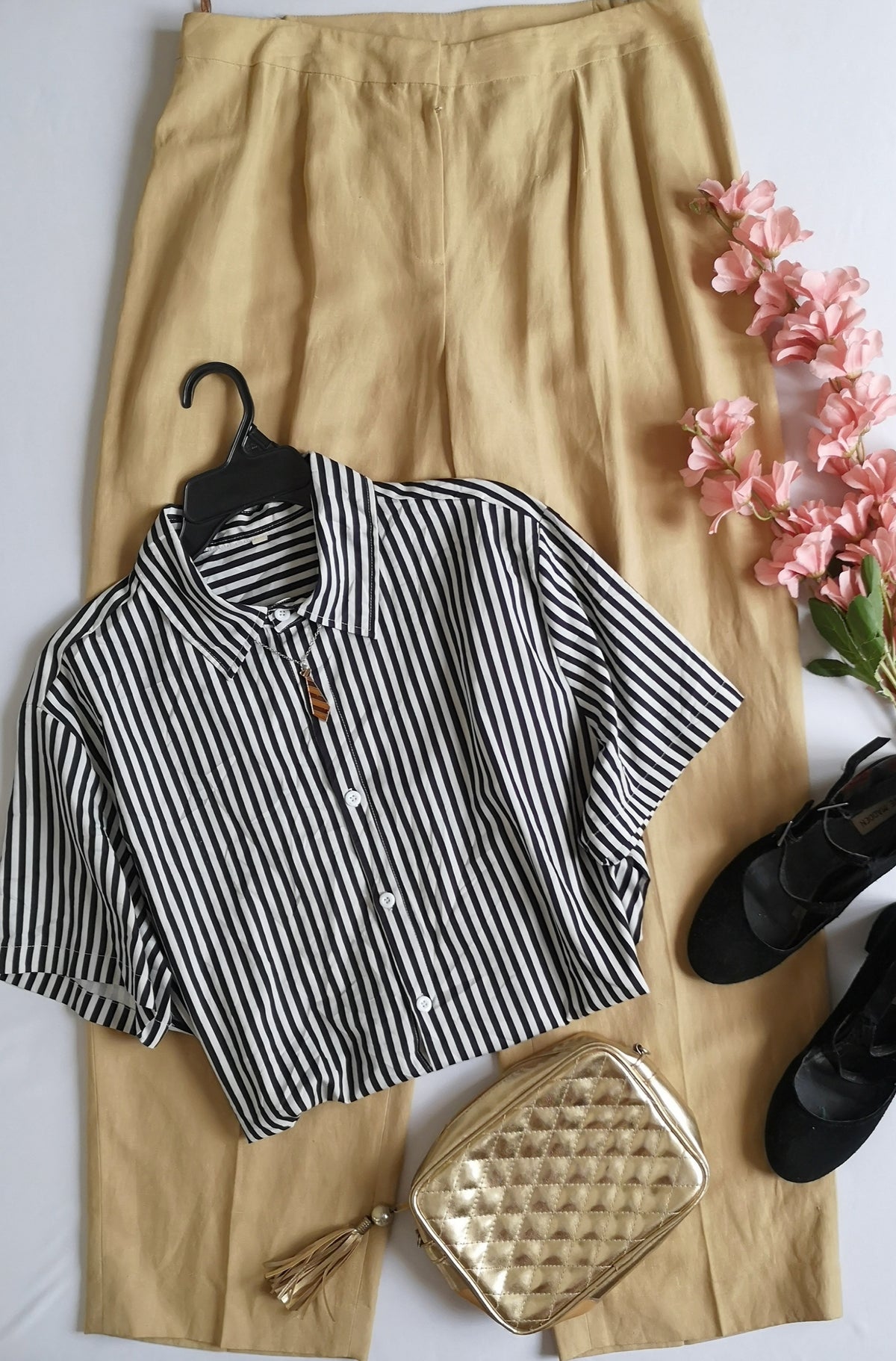 Pantalón nuevo semiformal con blusa corta ⚓