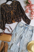 Mom jeans con encaje y blusa boho ⚓