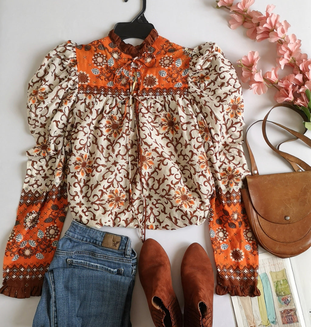 Blusa nueva mangas bombachas