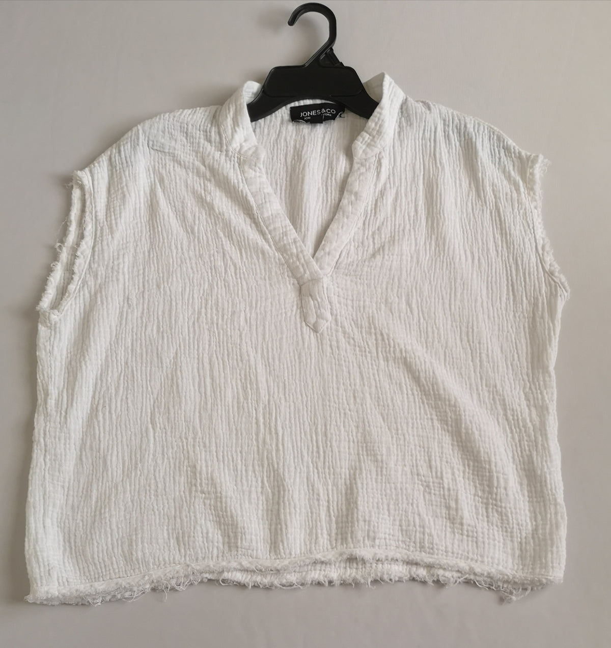 Blusa sin mangas y palazzo tela suave