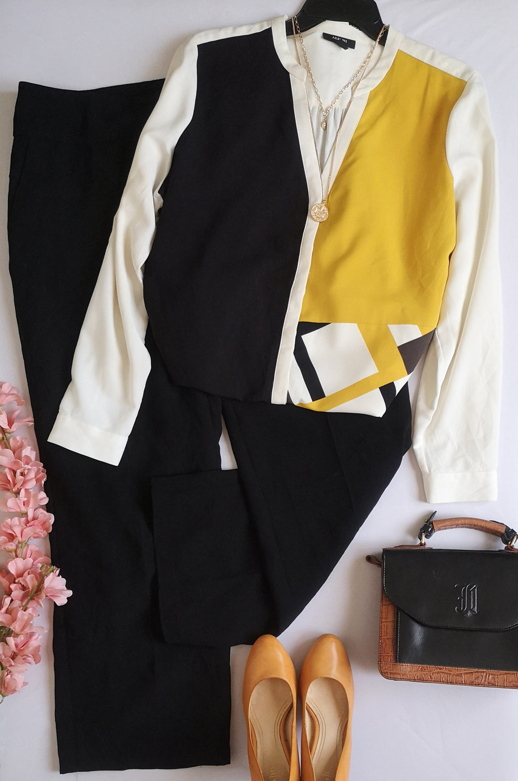 Blusa manga y pantalón formal con forro ❤️