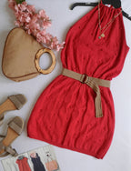 Vestido halter incluye cincho