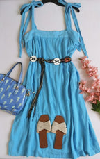 Vestido holgado incluye cincho