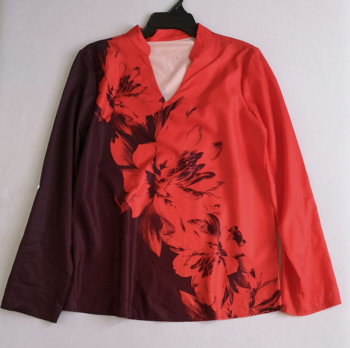 Blusa manga larga con falda cintura alta