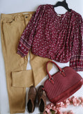 Blusa tela suave con jeans